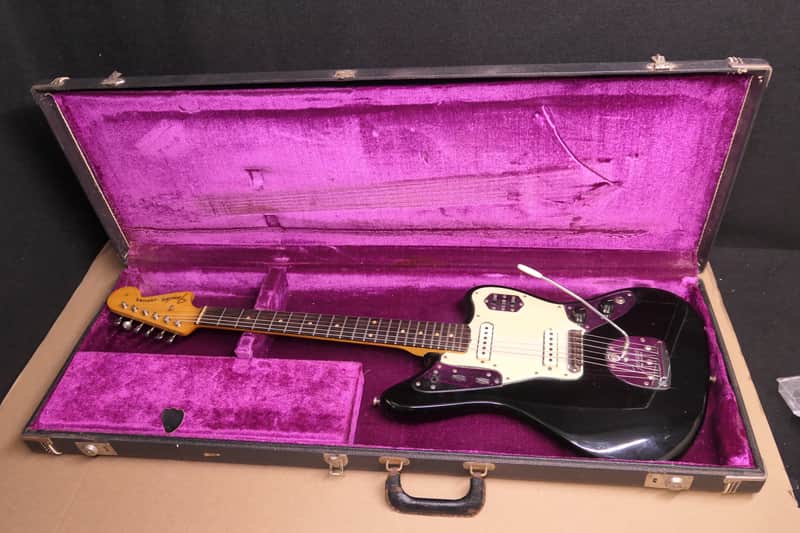 Vintage Fender Jaguar 1962 Black Refin SURFS UP