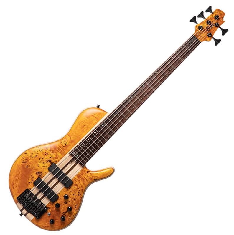 Cort A5 Plus SC 5 String Single Cutaway Bass Poplar Burl Top Bartolini Active image 1