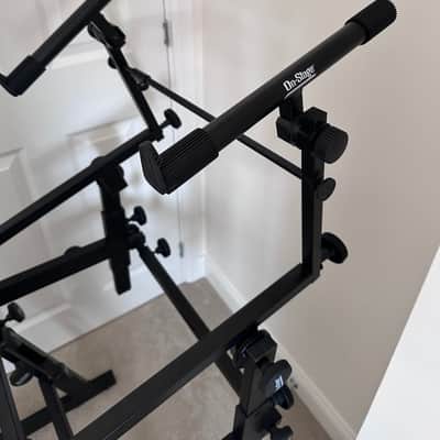 On-Stage On-Stage Pro Heavy-Duty Folding-Z 3-Tier Keyboard Stand 2010 - Black Metal image 4