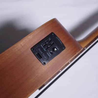 GOLD TONE MicroBass 25" scale FRETLESS 4-string A/E BASS guitar w/ BAG MBass - B image 6