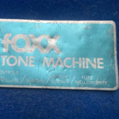 Vintage rare 1970s Foxx Tone Machine guitar pedal blue octave fuzz original Not a Reissue! image 8