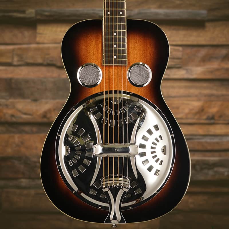 Gold Tone PBR Paul Beard Signature Round Neck Resonator Two Tone Tobacco image 1
