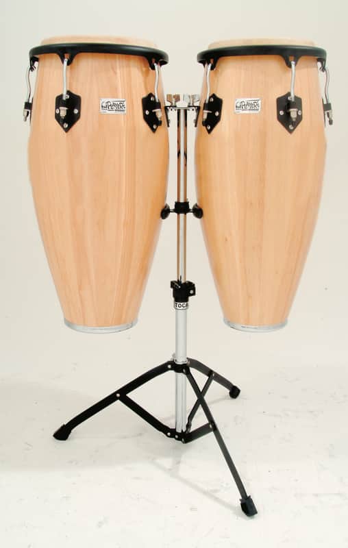 Toca 10” & 11” Players Series Conga Set w/Stand - Natural Wood image 1