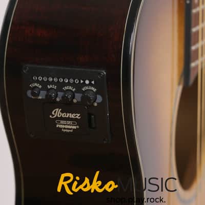 Ibanez AEWC300-NNB Solid Spruce/Flamed Maple Cutaway with Electronics Natural Brown Burst image 7
