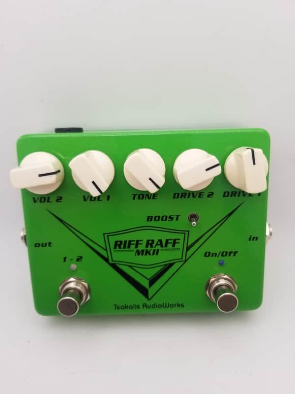 Tsakalis Audioworks Riff Raff MkII Dual Overdrive 2010s - Green X3344 image 1