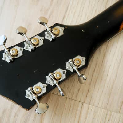 1959 Harmony Stratotone Jupiter H49 Vintage Electric Guitar, DeArmond Gold Foils w/ Tweed Case image 5
