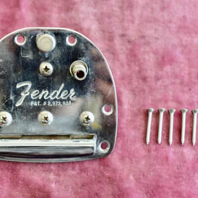 Vintage Pre-CBS 1963 Fender Jazzmaster Tailpiece Tremolo Unit, Jaguar Vibrato image 2