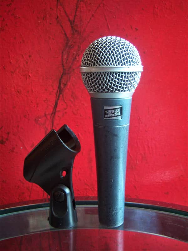 Vintage RARE Shure Beta 58 dynamic hyper cardioid microphone Grey