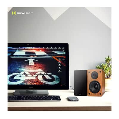 Knox Gear LP1 Powered Bookshelf Bluetooth Speakers (Wood Finish) image 10