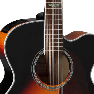 TAKAMINE GJ72CE12-BSB Jumbo 12-Saiter Elektro-Akustik-Gitarre brown sunburst image 4