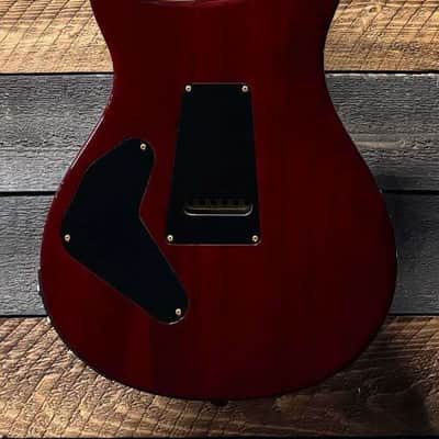 PRS Custom 24 Piezo 10 Top Fire Red Burst 0352064 image 4