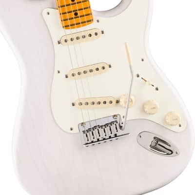 Fender American Ultra Luxe Vintage '50s Stratocaster Maple FB White Blonde with Case image 3