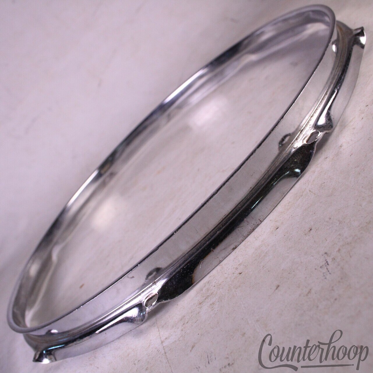 Ludwig 14"Supraphonic Snare Drum Batter Rim/Hoop COS Steel 10-Lug Vintage 60-70s — main photograph