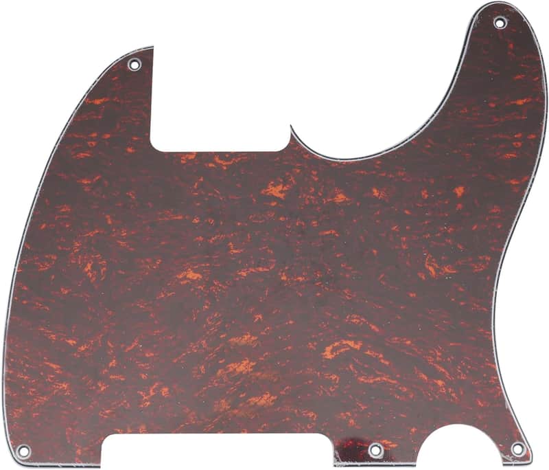 5 Holes PVC Guitar Pickguard for Fender US/Mexico Standard Esquire ESQ Tele TL Style, 4Ply Red Tortoise image 1