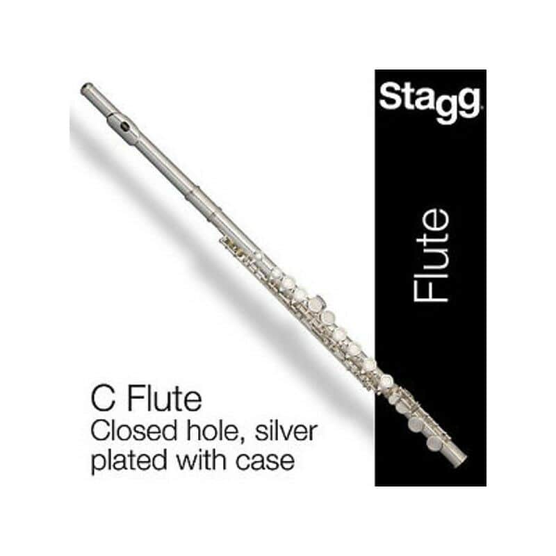 Stagg WS-FL111 C Flute Closed Holes Offset G Split E w/Soft Case, Cleaning Swab, Cloth & Gloves image 1