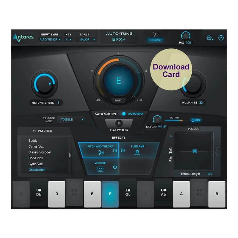 Antares Auto-Tune EFX+ - Real-Time Auto-Tune Effect, Vocoding & More (Activation Card) image 1