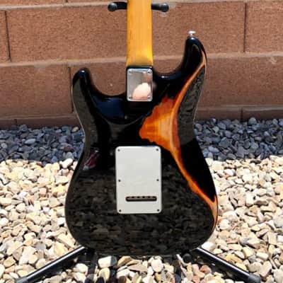 2017 Suhr Limited Edition Classic Antique "Finish Over Finish" HSS - Black over Sunburst - 7.58 lbs image 4