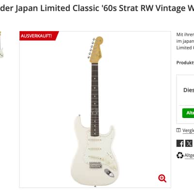 Fender Japan Strat 60's Classic RW Reissue - Body 2017 - Vintage White + Original Pickguard image 11