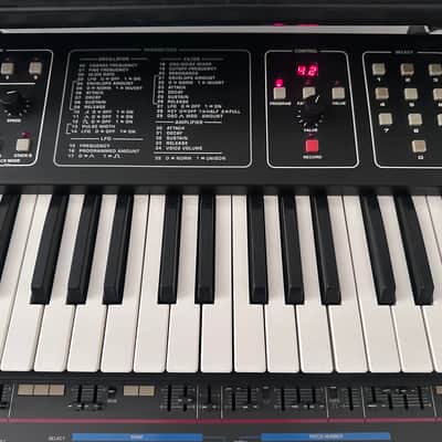 Sequential Six-Trak 49-Key 6-Voice Polyphonic Synthesizer 1984 - 1985 - Black with Wood Sides image 2