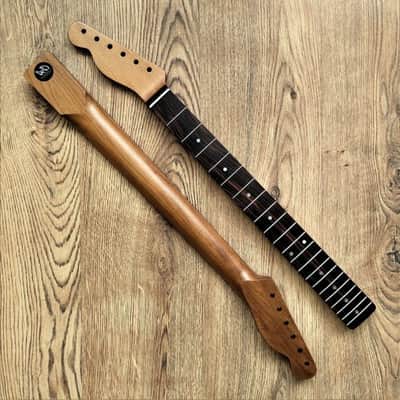 Left Handed Telecaster Compatible Roasted Maple and Rosewood Vintage Guitar Neck Nitro Satin 21 Fret Stainless Steel image 2