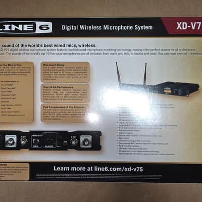 **6 PACK** Line 6 XD-V75 Handheld Wireless Microphone 2010s - Black image 3