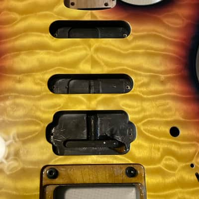 2010 MIJ Charvel San Dimas Wild Card #5 Lava Molten Crust Guitar Body Floyd Ready image 10