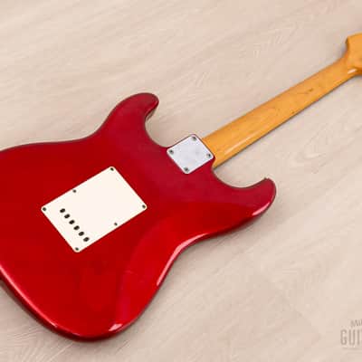 1991 Fender Order Made Stratocaster '62 Vintage Reissue Candy Apple Red + Headstock, Japan MIJ Fujigen image 14