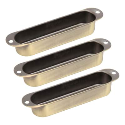 Stratocaster Metal Single Coil Pickup Covers (No Holes) - Bronze 3 Pcs image 4