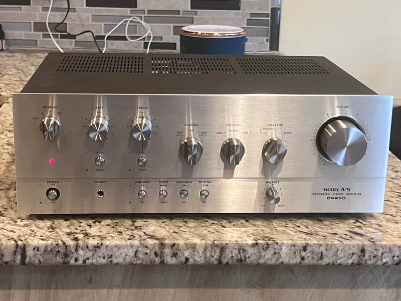Onkyo A-5 Solid State Integrated Stereo Amplifier Silver-Serviced image 1