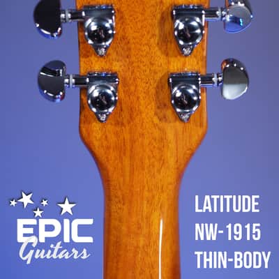 Latitude NW-1915 Les Paul Style Thinbody Guitar 2022 Tobacco Burst image 6