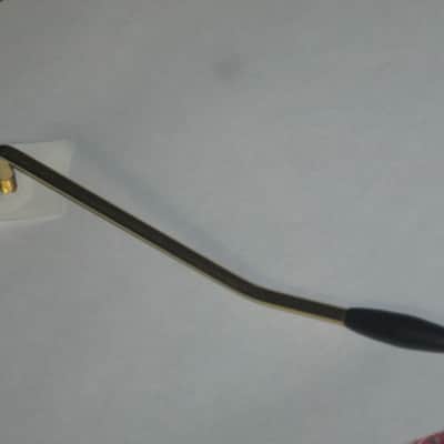 very lightly used Squier Gold Trem Bar with Black Tip, 6mm large threads (metric 6M, IMPORT) (for Squier Affinity and Classic Vibe Strat that use 6mm large thread trem bar - can be for other brand model guitars) 2000-2020 (NOT for USA or MIM Strats) RIGHT image 22