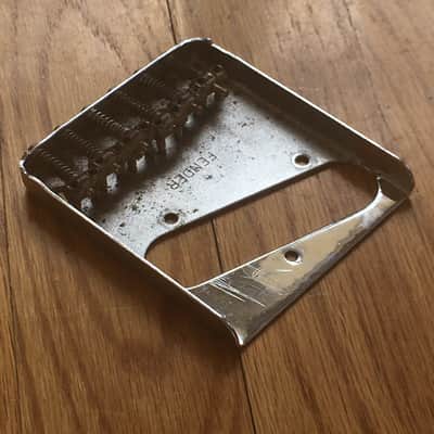 Vintage Fender 1970s Relic Tele Ashtray Bridge Plate Telecaster 6 Barrel Saddles image 9