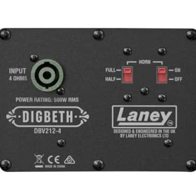 Laney DIGBETH DBV212-4 500 W Bass guitar enclosure 2 x 12" speaker cabinet image 4