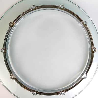 14"Die-Cast Snare Drum Rim 10Lug Batter Hoop Gretsch Style Chrome Top Side MINTY image 6