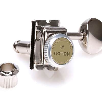 Gotoh Set of 6  SD91-MGT 6-in-line Vintage Style Staggered Locking Tuners - Nickel image 1