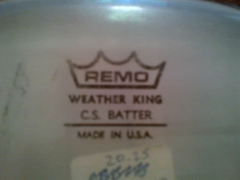 Remo Weather King CS Batter Drum Head 15" 1995 Clear image 1