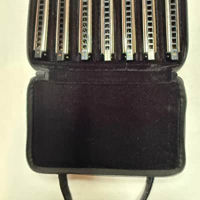 Fender Blues Deluxe Harmonica, Pack of 7, with Case 2016 - Chrome image 3