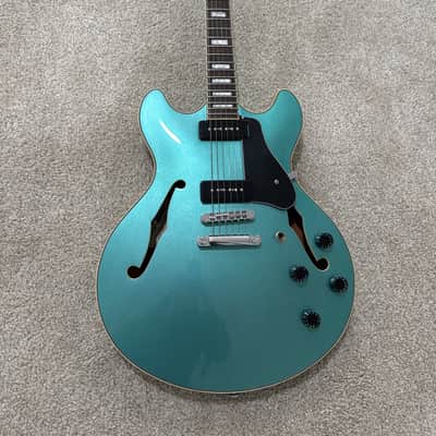 D'Angelico Premier DC Boardwalk P90 2020 - Ocean Turquoise image 1