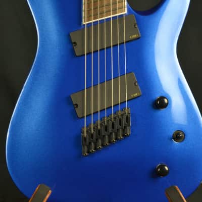 Jackson Jackson X Series Soloist Archtop SLAT7 Fan Fret - Metallic Blue image 3