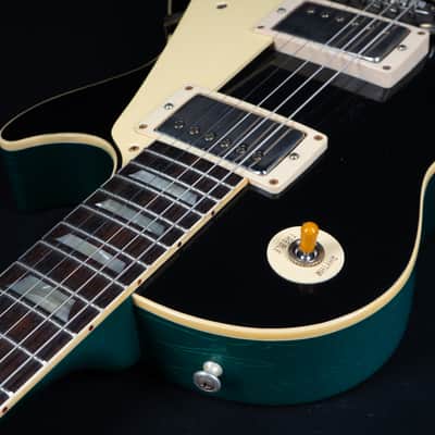 Gibson 1958 Les Paul Standard Murphy Lab Light Aged - Ebony Top / Metallic Sea Green Back! One Off image 9