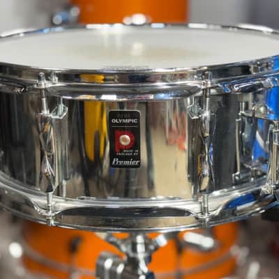 Premier - Olympic Snare, 14" x 6.5" Chrome, Metal, 8-lug image 1