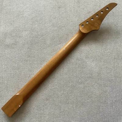 Red Left Handed Guitar Maple Wood Neck, 24 Frets Fingerboard image 14