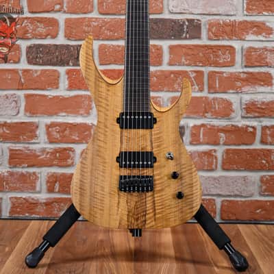 Carillion Guitars 7-String 10th Anniversary Polaris #3 of 10 Made Figured Myrtle Back&Top Satin Natural 2019 w/OHSC (Owned by Gary Holt) image 1