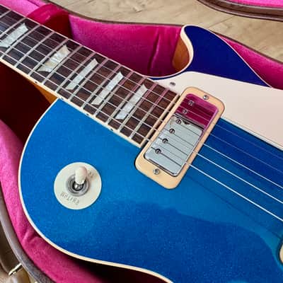 Gibson Custom Shop M2M '57 Les Paul Standard Reissue "Deluxe“ - Basalt Blue Sparkle Top Bild 9