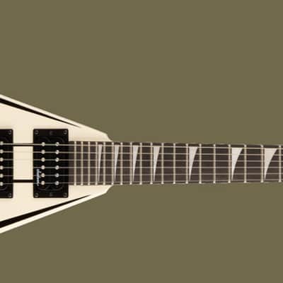 Jackson JS Series RR Minion JS1XM, Snow White w/Black Pin Stripes, Amaranth image 1