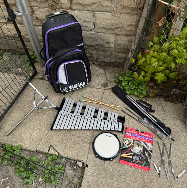 Yamaha SCK350 Glockenspiel / Bell / Xylophone kit with Rolling Case image 1