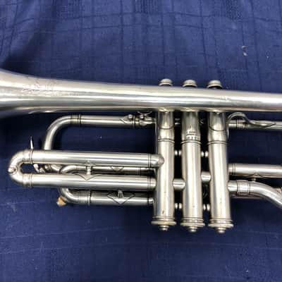 Vintage 1921 Frank Holton Clarke H-C Model Silver Bb Cornet with Original Case image 10