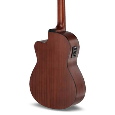 Caballero by MR CA-MM-S Principio Series Stage Solid Mahogany Top Okoume Neck 4/4 Size Flamenco Cutaway 6-String Nylon Classical Acoustic-Electric Guitar image 2