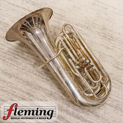 Miraphone CC1291 Professional 5-Valve 5/4 CC Tuba - Silver Plate image 3