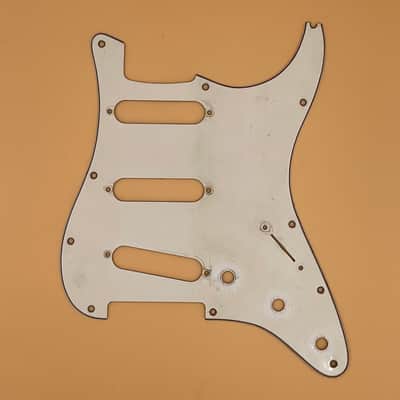 1973 Fender Stratocaster Pickguard 3-Ply White ABS Plastic Strat Guard Vintage Original 1974 1975 image 11